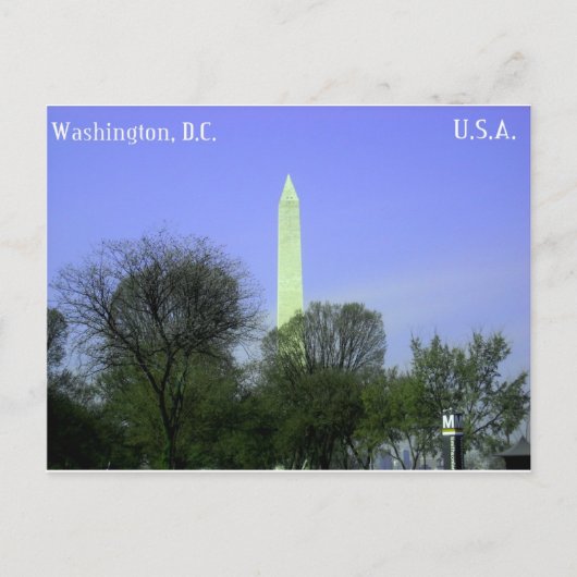 Briefkaart Washington Monument (Voorkant)