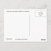 Briefkaart Washington Monument Baltimore (Achterkant)