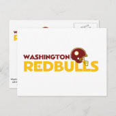 Briefkaart Washington Redbulls (Voorkant / Achterkant)