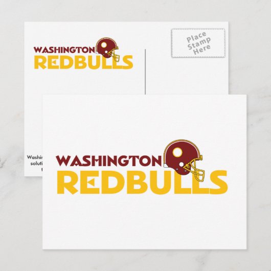 Briefkaart Washington Redbulls (Voorkant / Achterkant)