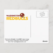 Briefkaart Washington Redbulls (Achterkant)