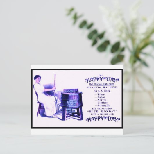 Briefkaart wasmachine (Staand voorkant)