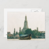 Briefkaart Wat aan de rivier Chao Phraya in Bangko (Voorkant / Achterkant)