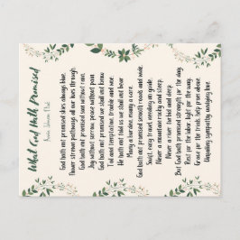 Briefkaart Wat God Hath beloofde