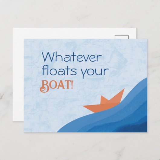 Briefkaart Wat uw boot drijft (Voorkant / Achterkant)