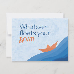 Briefkaart Wat uw boot drijft