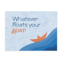 Briefkaart Wat uw boot drijft