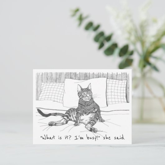 briefkaart: "Wat wil je?" (Lily) Briefkaart (Staand voorkant)