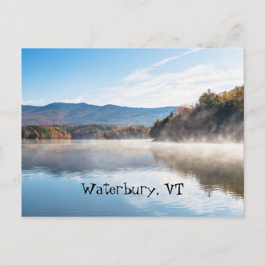 Briefkaart Waterbury Vermont (Voorkant)