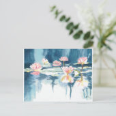 Briefkaart waterlio (Staand voorkant)