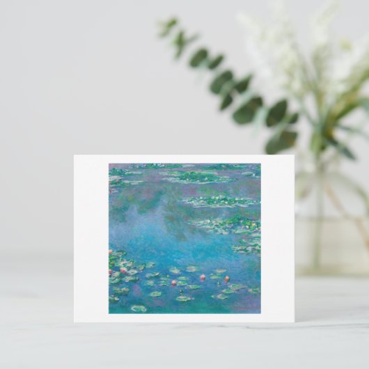 BRIEFKAART : WATERLITEITEN PER MONET (Staand voorkant)