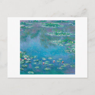 BRIEFKAART : WATERLITEITEN PER MONET