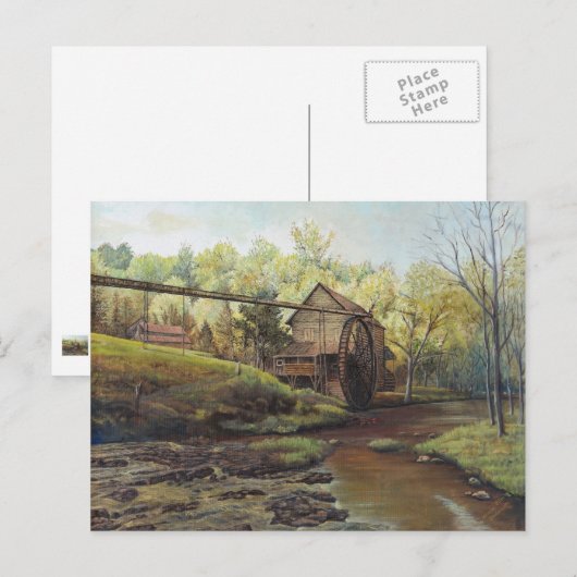 Briefkaart - Watermolen bij Daybreak (Voorkant / Achterkant)