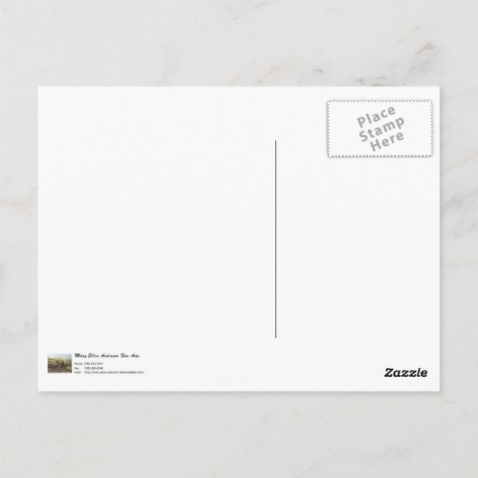 Briefkaart - Watermolen bij Daybreak (Achterkant)