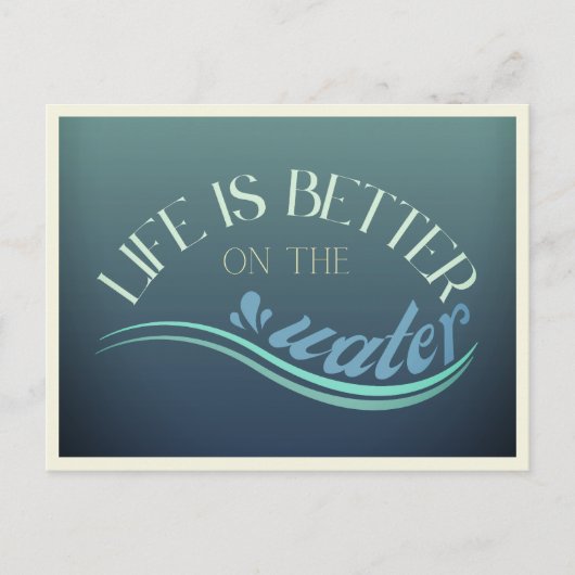 Briefkaart watersport Surfen sup zeilboot vakantie (Voorkant)