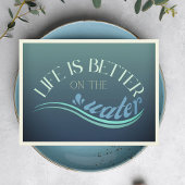 Briefkaart watersport Surfen sup zeilboot vakantie