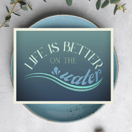 Briefkaart watersport Surfen sup zeilboot vakantie