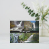Briefkaart waterval in Washington (Staand voorkant)