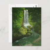 Briefkaart Waterval Nieuw-Zeeland (Voorkant / Achterkant)