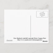 Briefkaart Waterval Nieuw-Zeeland (Achterkant)