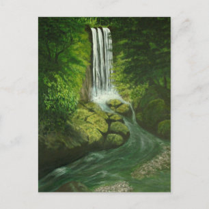 Briefkaart Waterval Nieuw-Zeeland