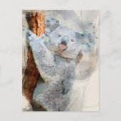 Briefkaart Waterverf Koala 2022 (Voorkant)