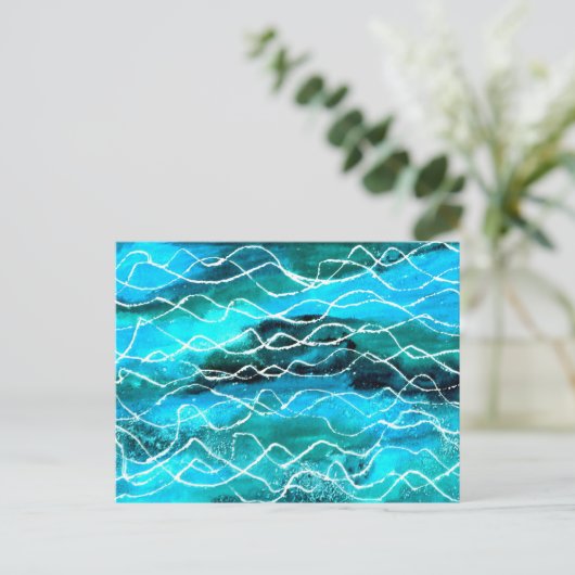 briefkaart "Waves" (Staand voorkant)