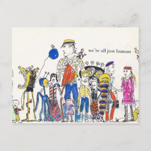 Briefkaart - We zijn allemaal gewoon mens