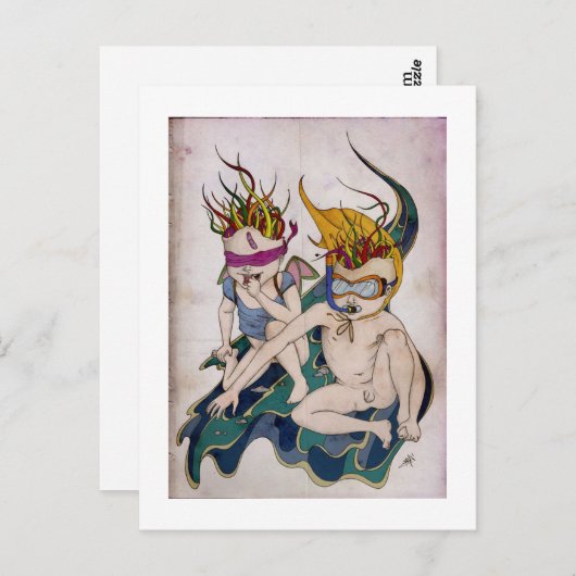 Briefkaart - We zouden de wereld redden (Voorkant / Achterkant)