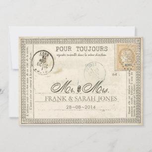 Briefkaart Wedding French