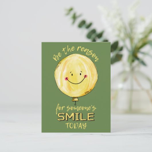 briefkaart "Wees de reden" (Staand voorkant)