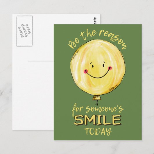 briefkaart "Wees de reden" (Voorkant / Achterkant)