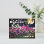 Briefkaart - Welkom bij Highland Park Rochester NY (Staand voorkant)
