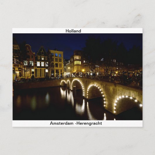 Briefkaart Wenskaart Amsterdam-Holland (Voorkant)