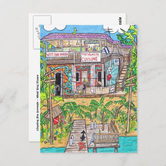Briefkaart West End Divers (Voorkant / Achterkant)