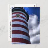 Briefkaart-West Quoddy Head Lighthouse Maine Briefkaart (Voorkant / Achterkant)