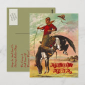 BRIEFKAART WESTERNE BRONKHORSE EN RAINBOW RIDER (Voorkant / Achterkant)