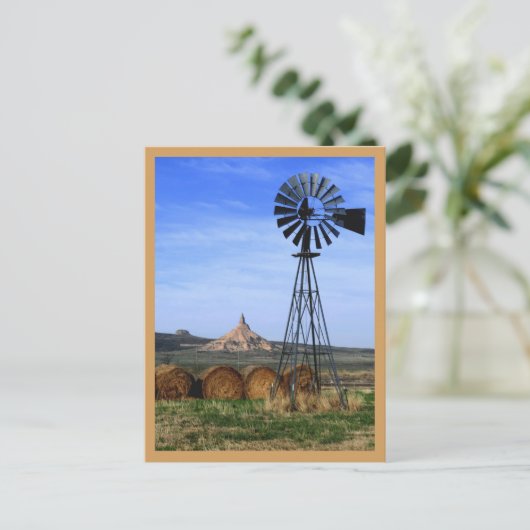 Briefkaart - Westerne windmolen (overdag) (Staand voorkant)