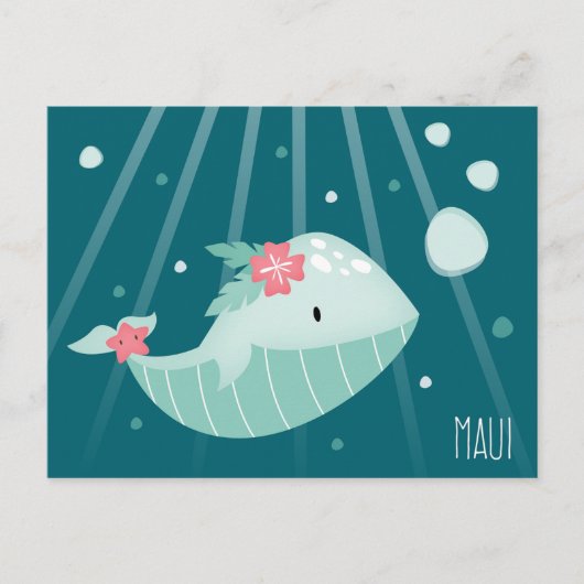 briefkaart "Whale Maui" (Voorkant)