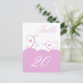 Briefkaart Whirls Table Number (Staand voorkant)