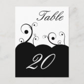 Briefkaart Whirls Table Number (Voorkant)
