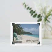 Briefkaart White Bay, Jost Van Dyke, BVI (Staand voorkant)