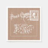  Briefkaart White op kraftkerst Servet (Voorkant)