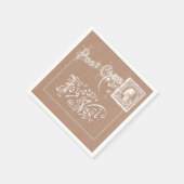  Briefkaart White op kraftkerst Servet (Hoek)