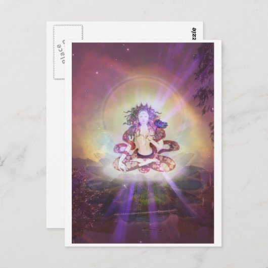 briefkaart "White Tara" (Voorkant / Achterkant)