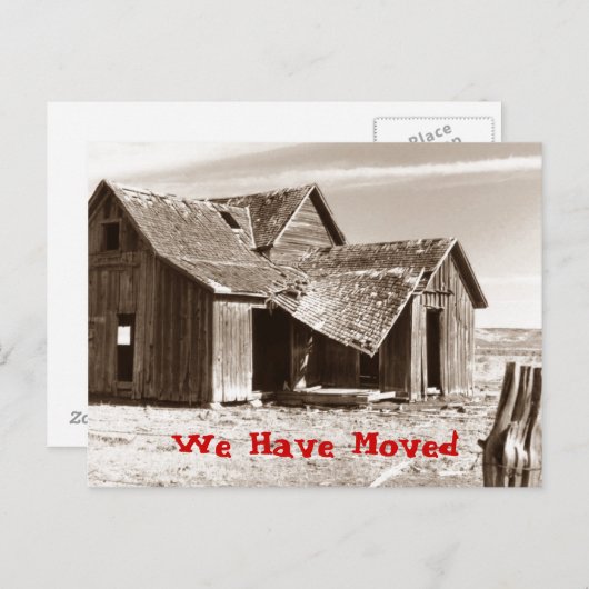 Briefkaart Wij hebben Ramshackle Shack Home House (Voorkant / Achterkant)