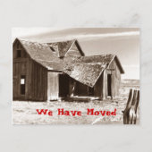 Briefkaart Wij hebben Ramshackle Shack Home House (Voorkant)