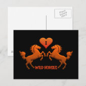 Briefkaart wilde paarden (Voorkant / Achterkant)