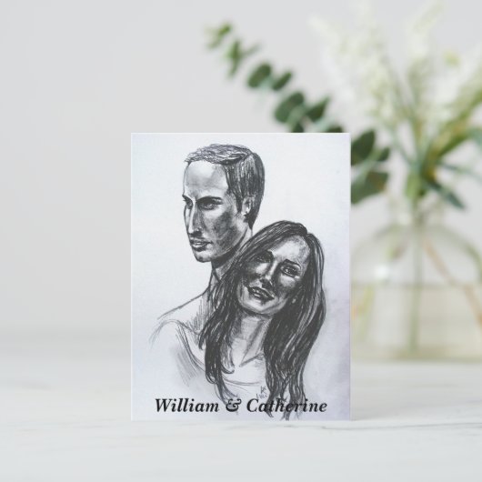 Briefkaart William & Catherine Wedding (Staand voorkant)