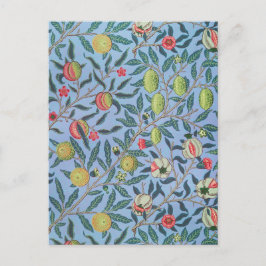 BRIEFKAART : WILLIAM MORRIS " BLUE POMEGRANATES "